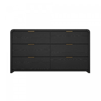 Grace Modern 60" Dresser in Black (6-Drawer) | Commode moderne Grace 60" en noir (6 tiroirs)