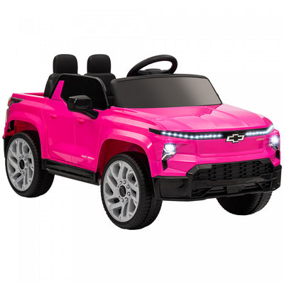 Qaba 12v Electric Car For Kids, Chevrolet Silverado Ev Rst Licensed Battery Powered Ride-On Kids Car|Qaba Voiture Electrique 12 V Pour Enfants, Chevrolet Silverado Ev Rst, Voiture Pour Enfants Alimente