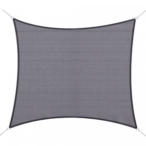 Outsunny 10 Pi X 10 Pi Carre Auvent Voile De Soleil Ombre Jardin Couverture Uv Protecteur Exterieur Terrasse Pelouse Abri Avec Sac De Transport Gris