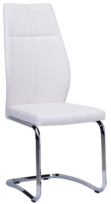 Chaise De Salle A Manger Julius En Similicuir Blanc (ensemble De 2)