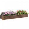 Outsunny Lit De Jardin Sureleve 8x2x1pi, Jardiniere Surelevee Galvanisee