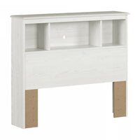 Tête de lit bibliothèque Summer Breeze avec rangement - pin blanc