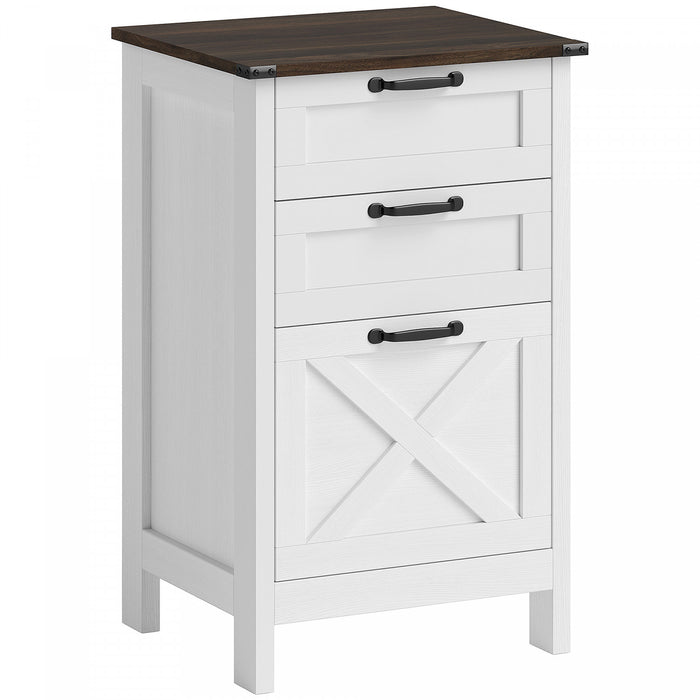 HOMCOM Classeur a 3 tiroirs pour format lettre A4, Blanc