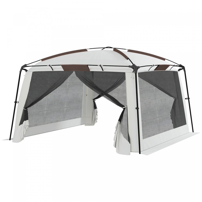 Outsunny Tente Moustiquaire, 12' X 12', Protection Uv50+, Blanc