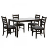 Ensemble de salle a manger Winfield 5 pieces en bois massif avec chaises a dossier echelle (4 a 6 places)