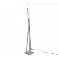 Lampe à pied contemporaine Icicle en nickel brossé