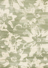 Carpette Ellis verte et crème à motif floral - 7 pi 10 po x 10 pi 6 po