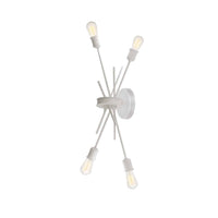 Applique murale Nebraska de Dainolite avec fini blanc mat et 4 ampoules