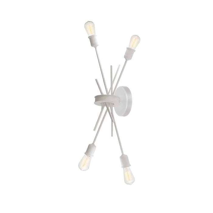 Applique murale Nebraska de Dainolite avec fini blanc mat et 4 ampoules