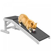 Pawhut Rampe Pour Animaux De Compagnie Lit Marches Pour Chiens Chats Tapis Antiderapant Plateau Bois