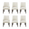 Ensemble de 6 chaises de salle a manger Beever Modern en creme