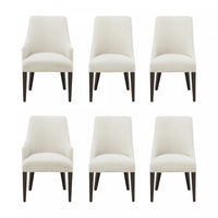  Ensemble de 6 chaises de salle a manger Beever Modern en creme