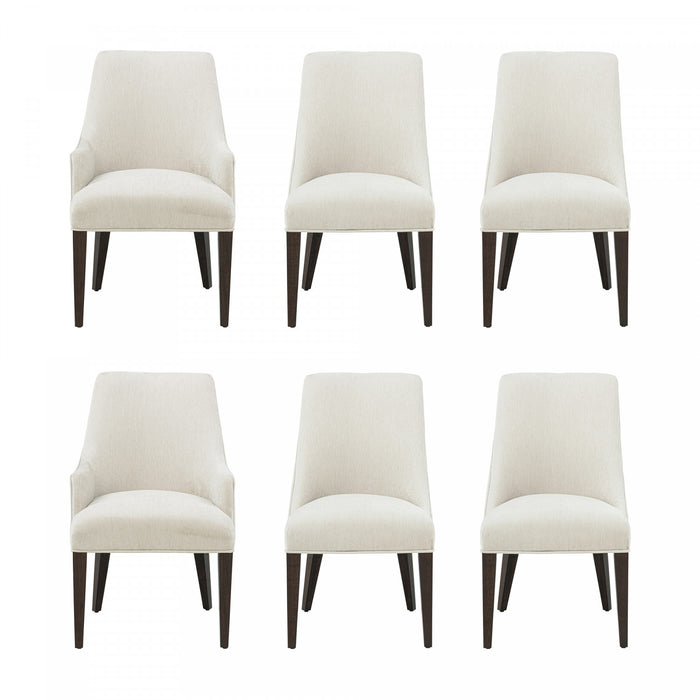 Ensemble de 6 chaises de salle a manger Beever Modern en creme