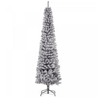 Homcom Arbre De Noel Artificiel Fin Floque De Neige Artificielle 7.5pi