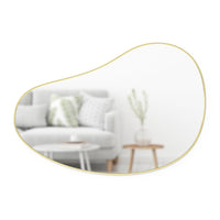 Miroir Hubba Pebble de Umbra de 24 po x 36 po - laiton