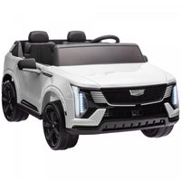 Qaba Camion 2 Places, 12 V Cadillac Escalade, Voiture Electrique Pour Enfants Alimentee Par Batterie