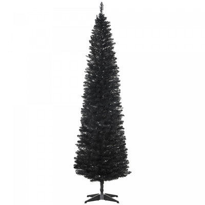 Homcom Pencil Christmas Tree, Slim Xmas Tree With Realistic Branches|Homcom Arbre De Noel, Arbre De Noel Fin Avec Branches Realistes