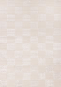 Carpette Leonardo blanche et grise à motif à carreaux - 7 pi 10 po x 10 pi 6 po