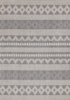 Tapis Jackson gris blanc a motifs en rangees, 5'3\" x 7'7\"