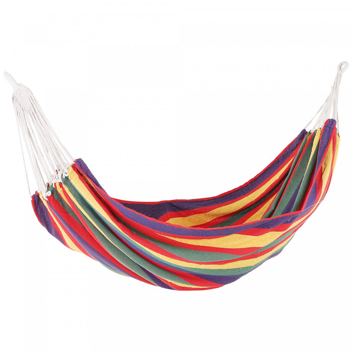 Outsunny 83\"x59\" Double Hamac Lit Chaise Longue Salon Jardin Camping Randonnee Meubles, Rouge