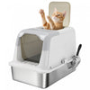 Extra Large Stainless Steel Litter Box With Scoop