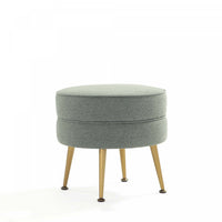  Pouf d’appoint Bailey style milieu du siecle moderne en tissu vert sauge