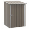 Outsunny Remise De Jardin 3,3 Pi X 3,4 Pi Avec Porte Verrouillable, Brun
