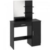 HOMCOM Coiffeuse, table de maquillage avec miroir et etageres de rangement