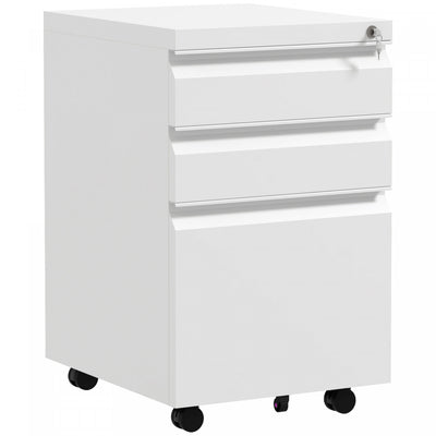 Vinsetto 3-drawer Vertical Filing Cabinet For Letter A4 Legal Size|Vinsetto Classeur Vertical A 2 Tiroirs Pour Lettre A4 Format Legal