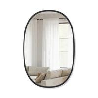 Miroir mural ovale Hub de Umbra de 24 po x 36 po - noir