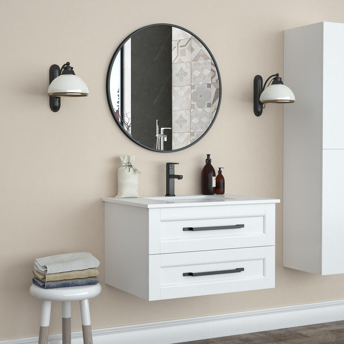 Miroir Halpert de 28 po noir