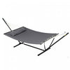Outsunny Hamac Double Matelasse Avec Support Et Oreiller Hamac Pour 2 Pers