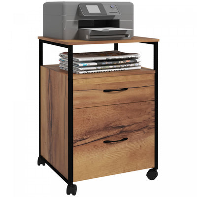 Vinsetto Mobile File Cabinet With Drawers, Hanging Bars For Letter A4|Vinsetto Classeur Mobile Avec Tiroirs Avec Barres De Suspension