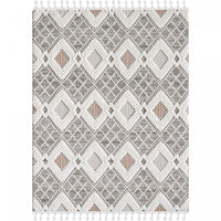 Carpette à poil long Quinto Twinkle orange - 5 pi 7 po x 7 pi 3 po
