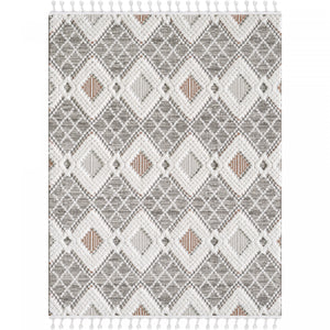 Carpette à poil long Quinto Twinkle orange - 5 pi 7 po x 7 pi 3 po