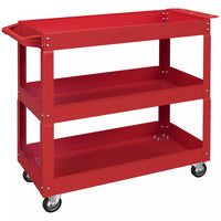 Durhand Chariot A Outils Roulant A 3 Niveaux, Capacite De 330 Lb, Rouge