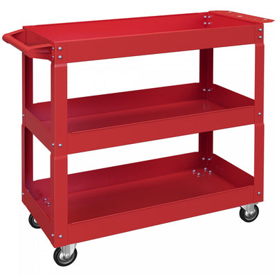 Durhand 3 Tier Rolling Tool Cart, 330 Lbs Capacity Utility Cart, Red|Durhand Chariot A Outils Roulant A 3 Niveaux, Capacite De 330 Lb, Rouge
