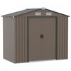 Outsunny Abri De Rangement 7' X 4', Maison A Outils De Jardin, Marron