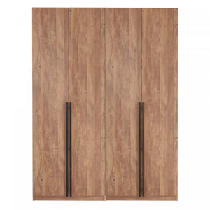 Armoire moderne Lee 2 pieces en brun dore