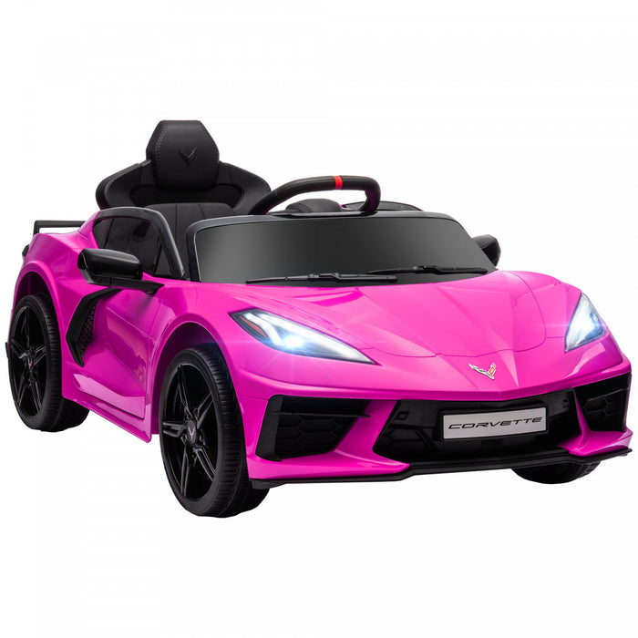 Qaba Voiture Electrique Pour Enfants, Voiture Pour Enfants Alimentee Par Batterie 12 V Avec Telecommande, Systeme De Suspension, Musique, Klaxon, Phare, Demarrage Lent, 3 A 6 Ans, Rose