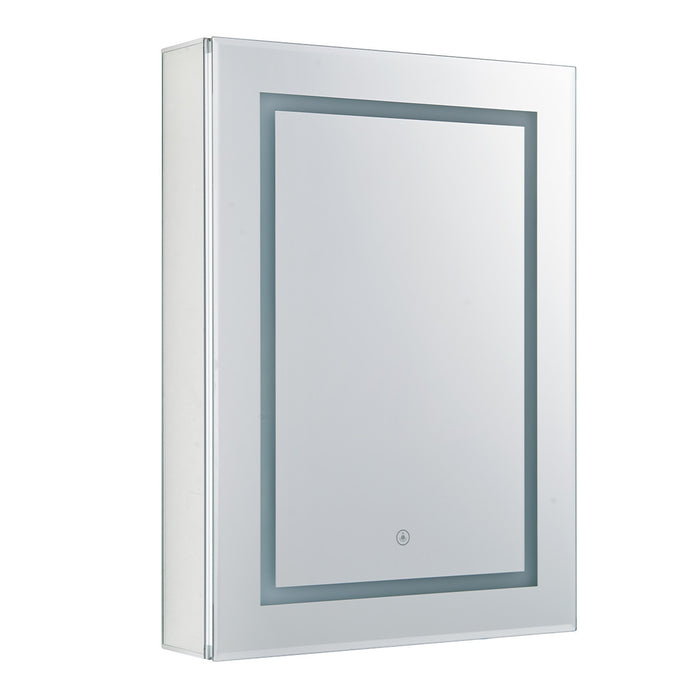 Armoire à pharmacie Stapik avec miroir et DEL - argentée