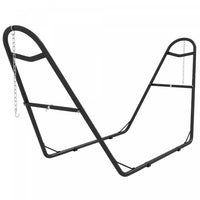 Outsunny Support Hamac Avec Chaines Et Crochets Reglables, Noir