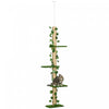Pawhut Arbre A Chat A 4 Niveaux Du Sol Au Plafond, Hauteur 79,5 A 95,3\" Reglable, Grande Tour Pour Chat Antiderapant, Centre D'activites Multicouche Hautement Simulant Avec Perchoirs, Griffoir - Vert