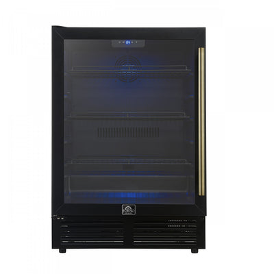 Forno Frescolino 24" Beverage Cooler, Black, 188 Can Capacity, -FWCDR6665-24BLK | Refroidisseur a boissons Frescolino de 24" en Noire, capacite de 188 canettes- FWCDR6665-24BLK