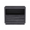 Table de nuit contemporaine Navis 26\" en gris charbon (1 tiroir)
