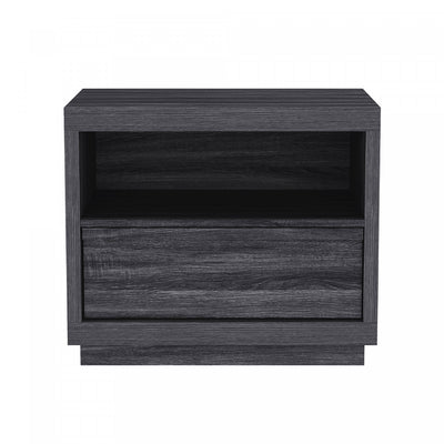 Navis Contemporary 26" Nightstand in Charcoal Gray (1-Drawer) | Table de nuit contemporaine Navis 26" en gris charbon (1 tiroir)
