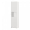 Liora Bibliotheque Etroite 2 Portes - Blanc Solide