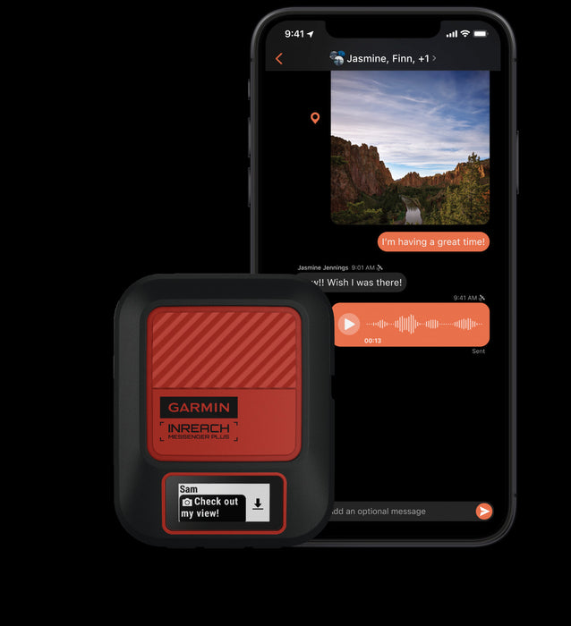 Garmin Inreach Messenger Plus Communicateur Satellite - Sos Sat Com Avec Personnel Disponible 24/7, Connecteur Mobile Personnel Satellite, Pas De Signal - Pas De Probleme