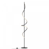 Lampe à pied à DEL de 51 po noir mat avec gradation progressive
