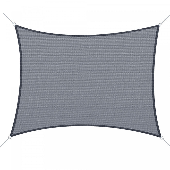 Outsunny Square 12' Canopy Sun Sail Shade Garden Cover Uv Protector Abri Exterieur Pour Pelouse Avec Sac De Transport Gris